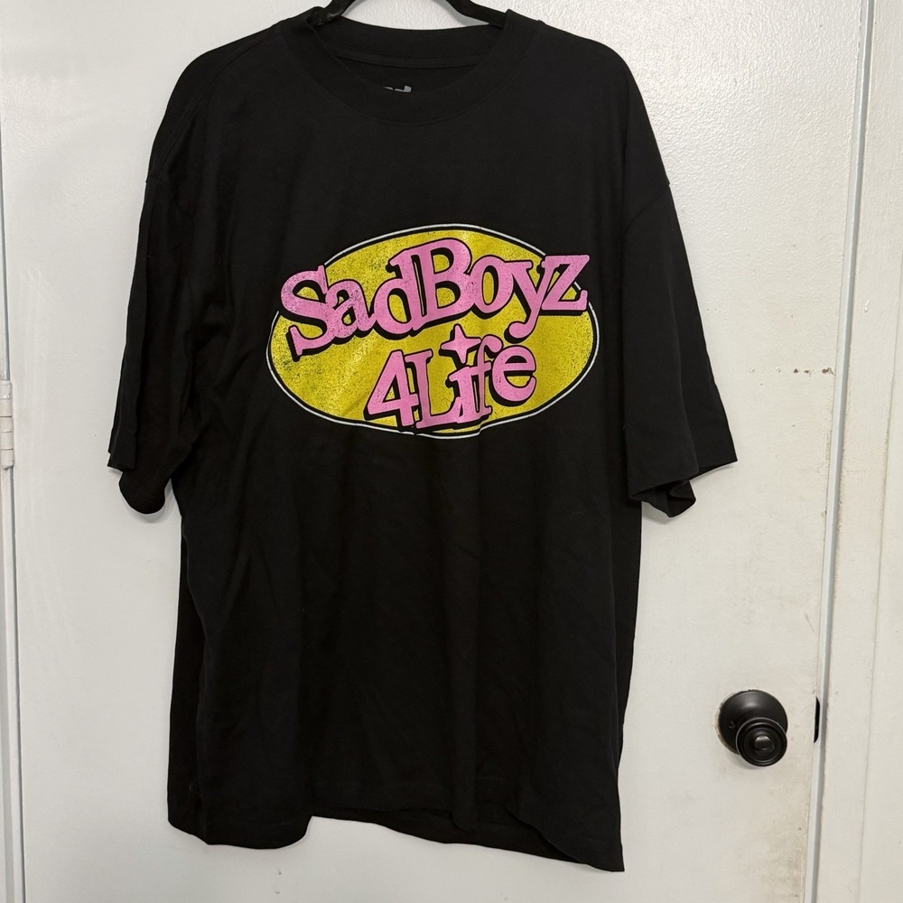NWOT Y2K Sad Boyz 4 Life Size 2XL Tee Shirt Skater Streetwear Retro Grunge Goth